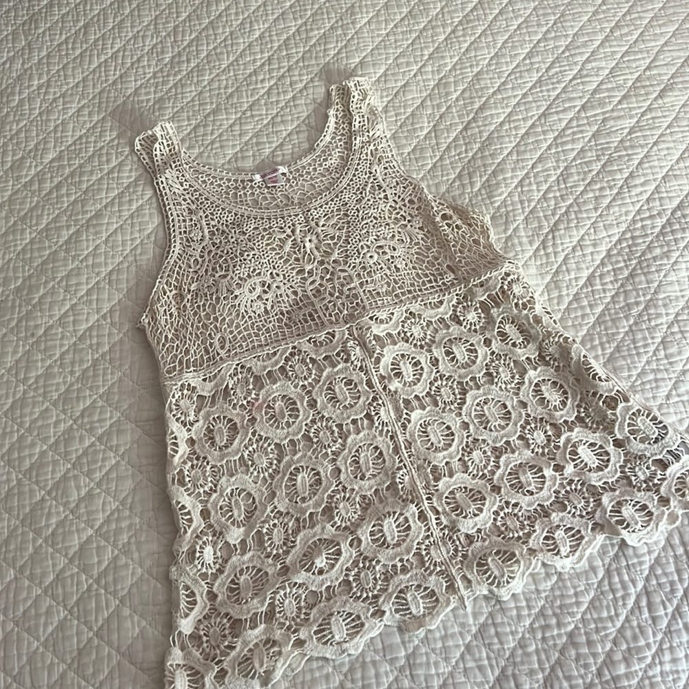 Xhilaration Crochet Festival Tank Size Xs
